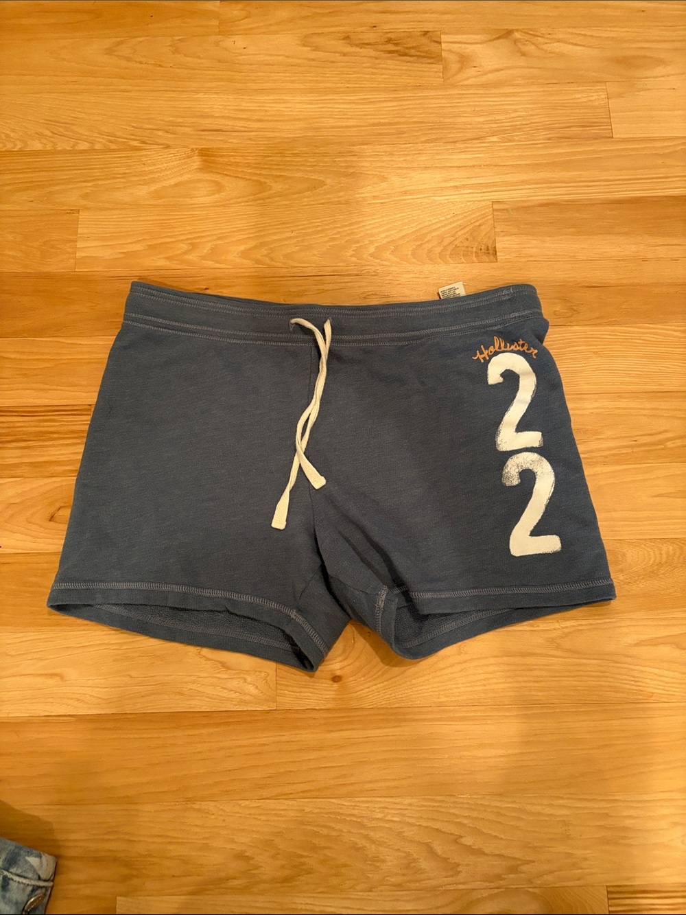 Hollister Navy Blue Women's Athletic Lounge Shorts with Drawstring